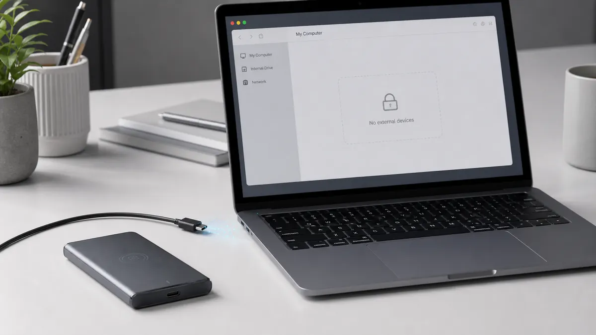 VaultDrive locks again when disconnected from a laptop