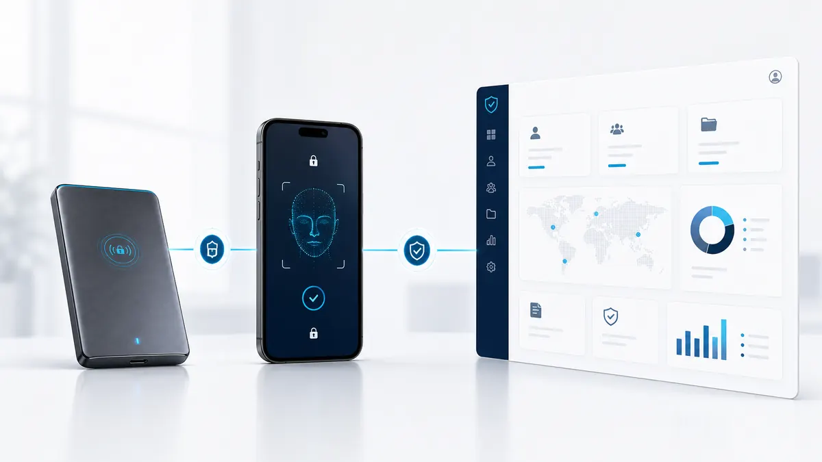 VaultDrive and FacePass connected through a secure enterprise identity workflow